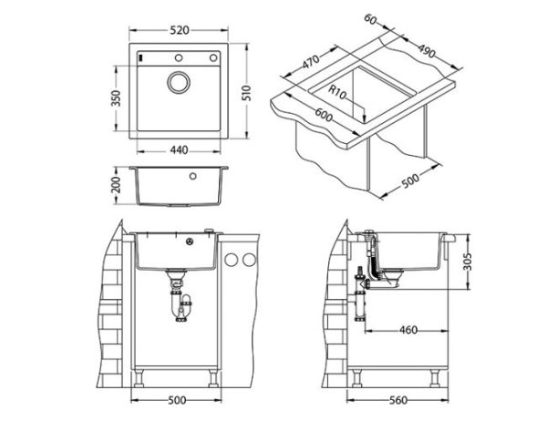 FORMIC 20 sa sifonom steel - Image 2